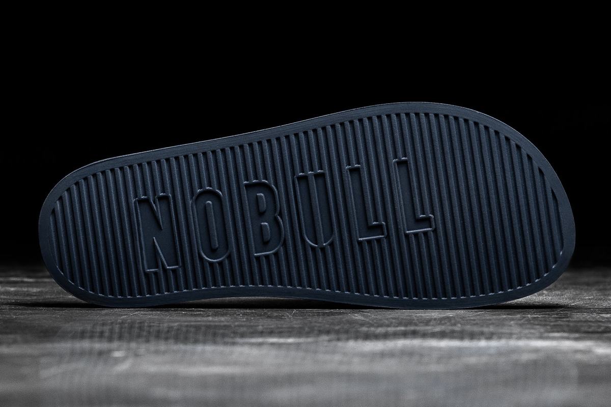 Navy Men's Nobull Slides | USA592147