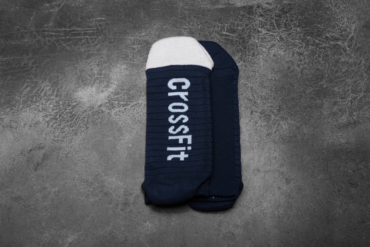 Navy White Men's Nobull Low Crossfit® Socks | USA059368