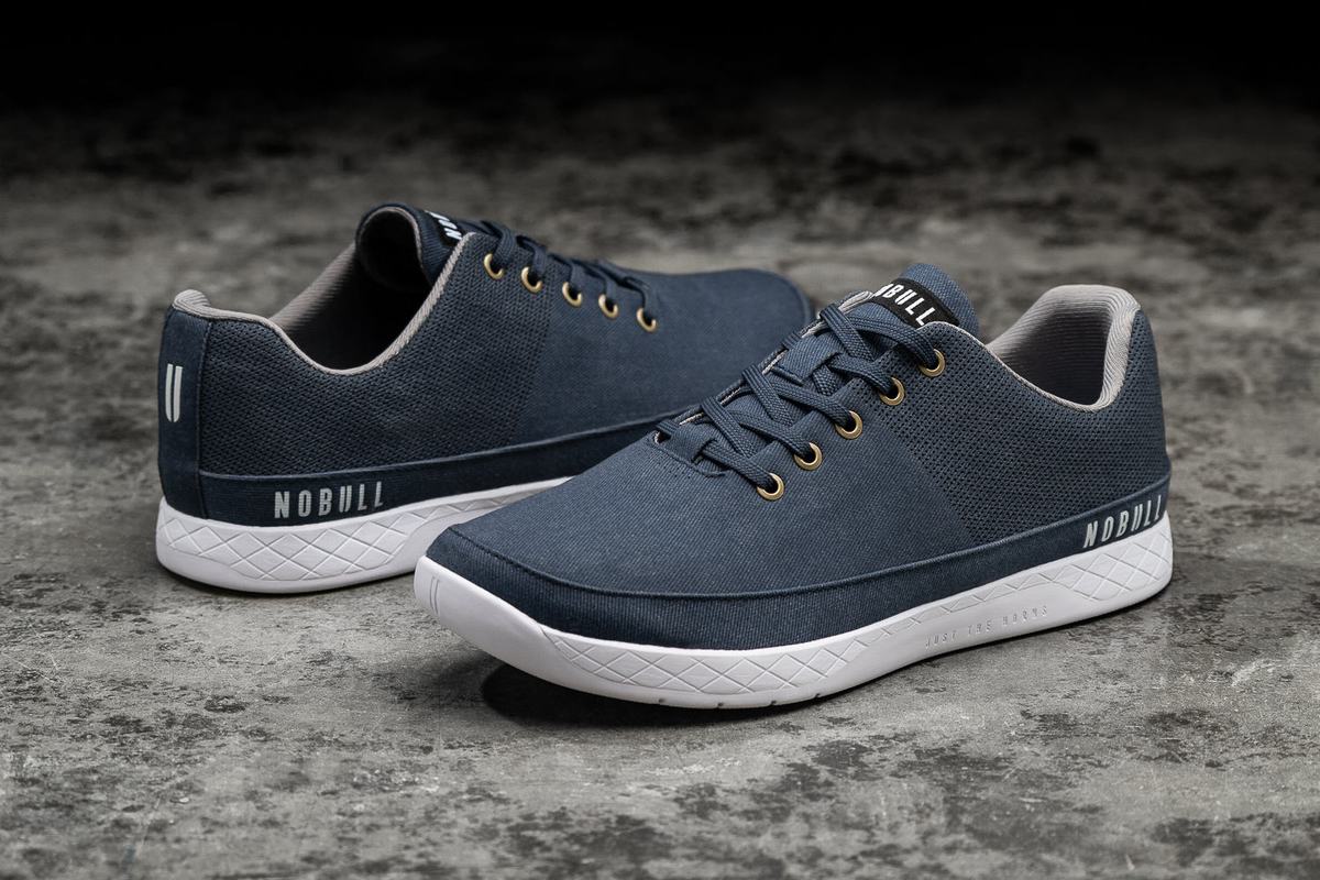 Navy Women's Nobull Canvas Trainers | USA819206