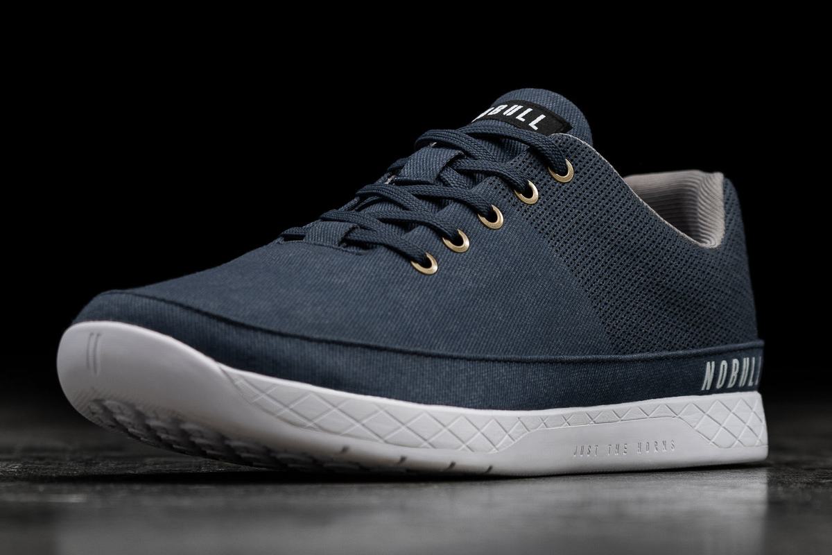 Navy Women's Nobull Canvas Trainers | USA819206