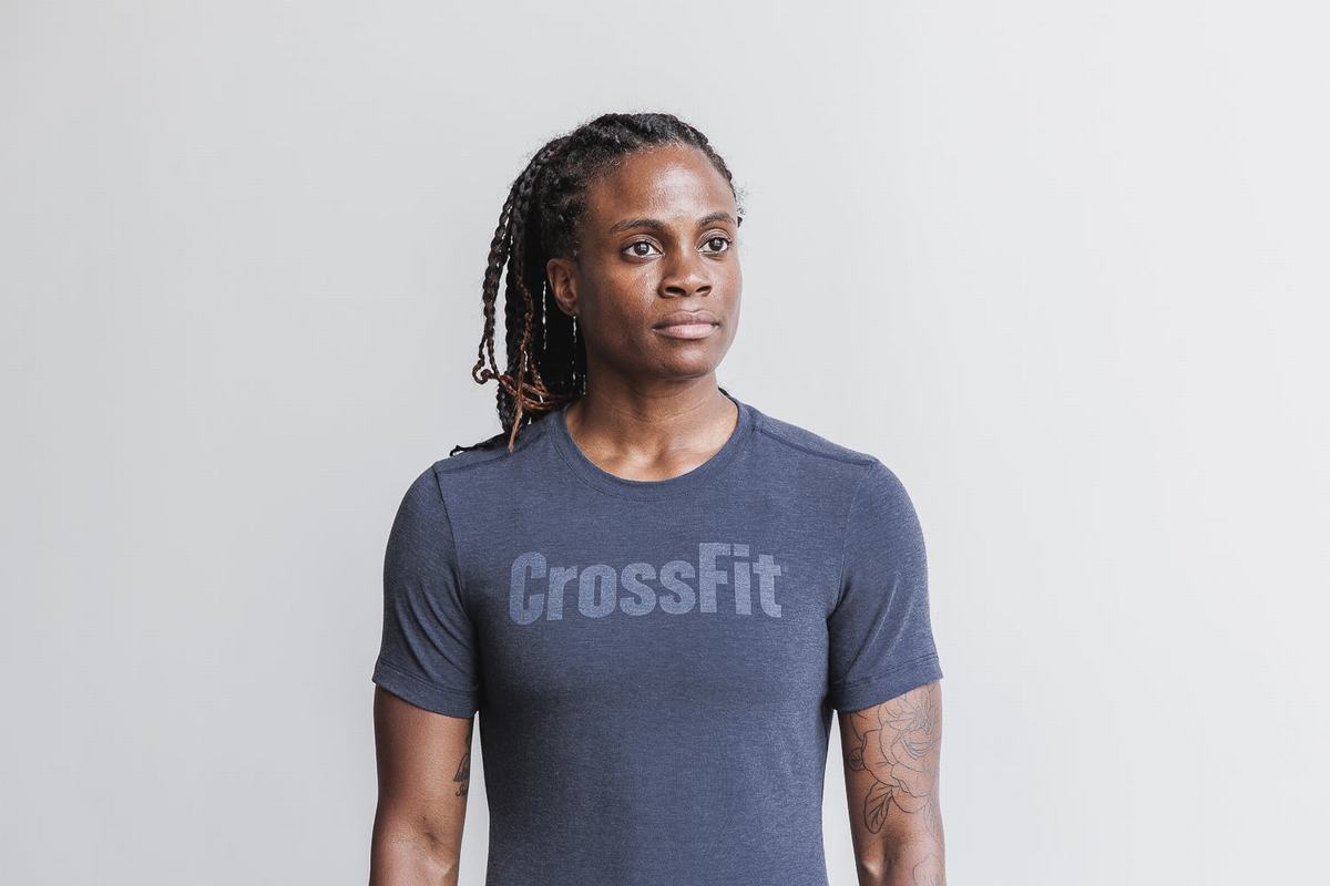 Navy Women's Nobull Crossfit® T Shirts | USA079365