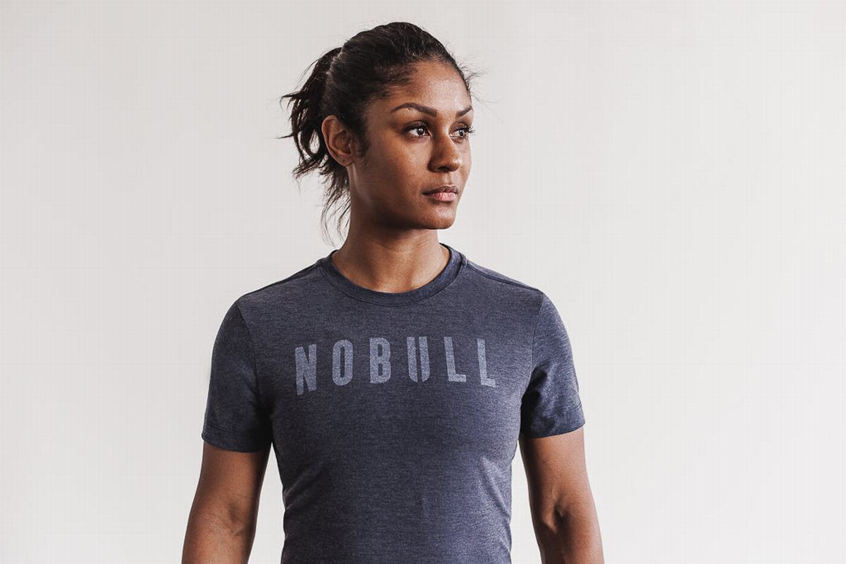 Navy Women\'s Nobull T Shirts | USA680731