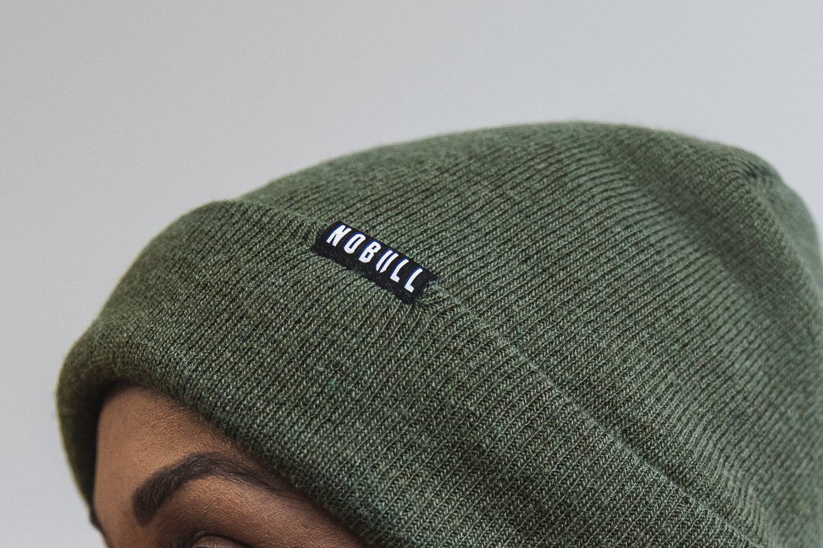 Olive Men's Nobull Cuffed Beanie | USA207351