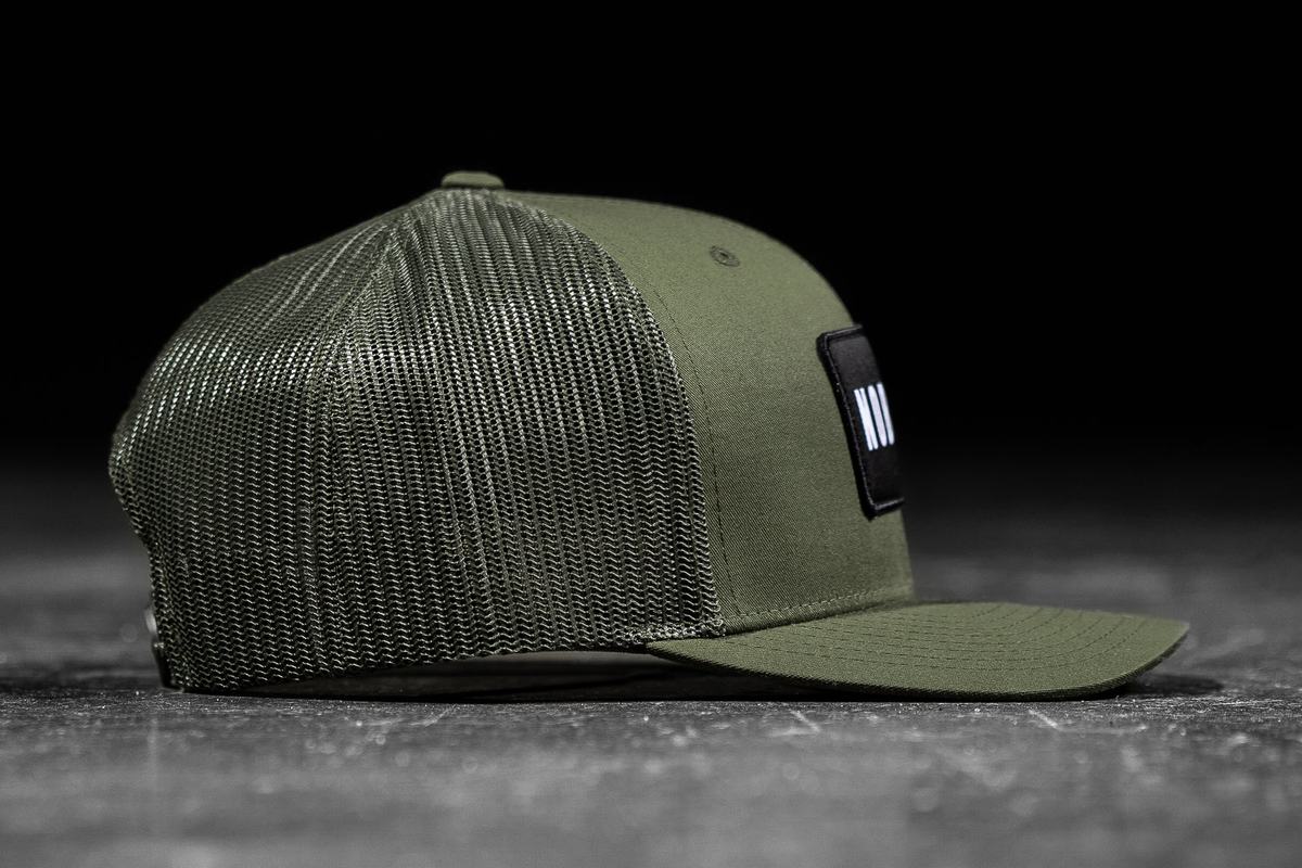 Olive Men's Nobull Curved-Brim Trucker Hats | USA289731