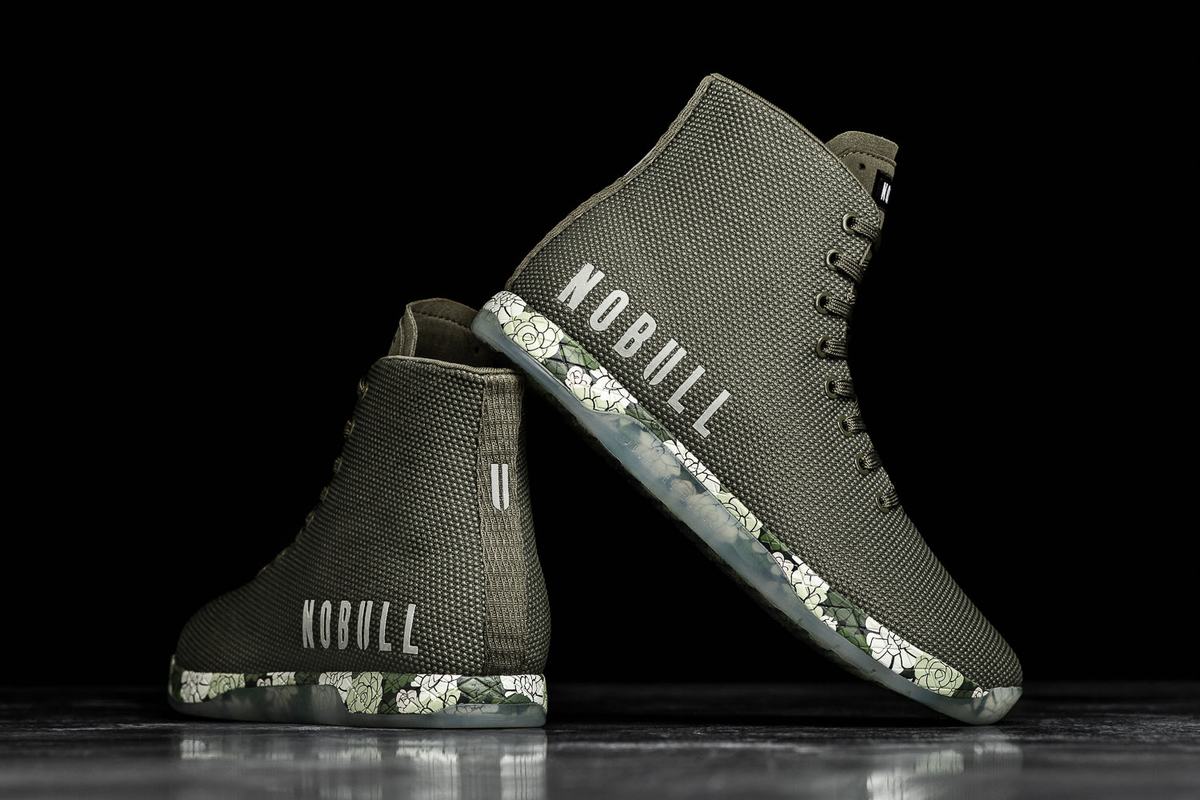 Olive Men's Nobull Superfabric High-Top Army Trainers | USA462157