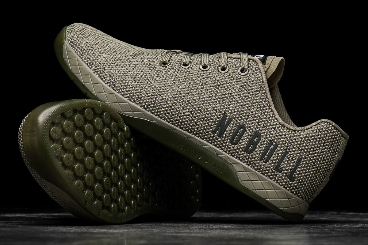 Olive Men's Nobull Superfabric Trainers | USA081396