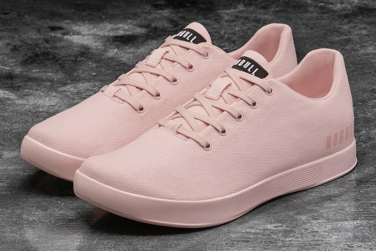 Pink Men's Nobull Canvas Trainers | USA402385