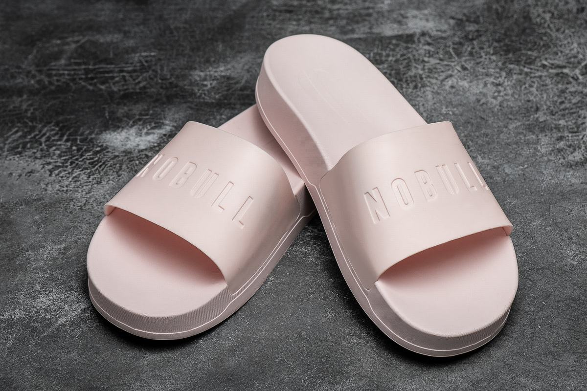 Pink Men's Nobull Slides | USA910475