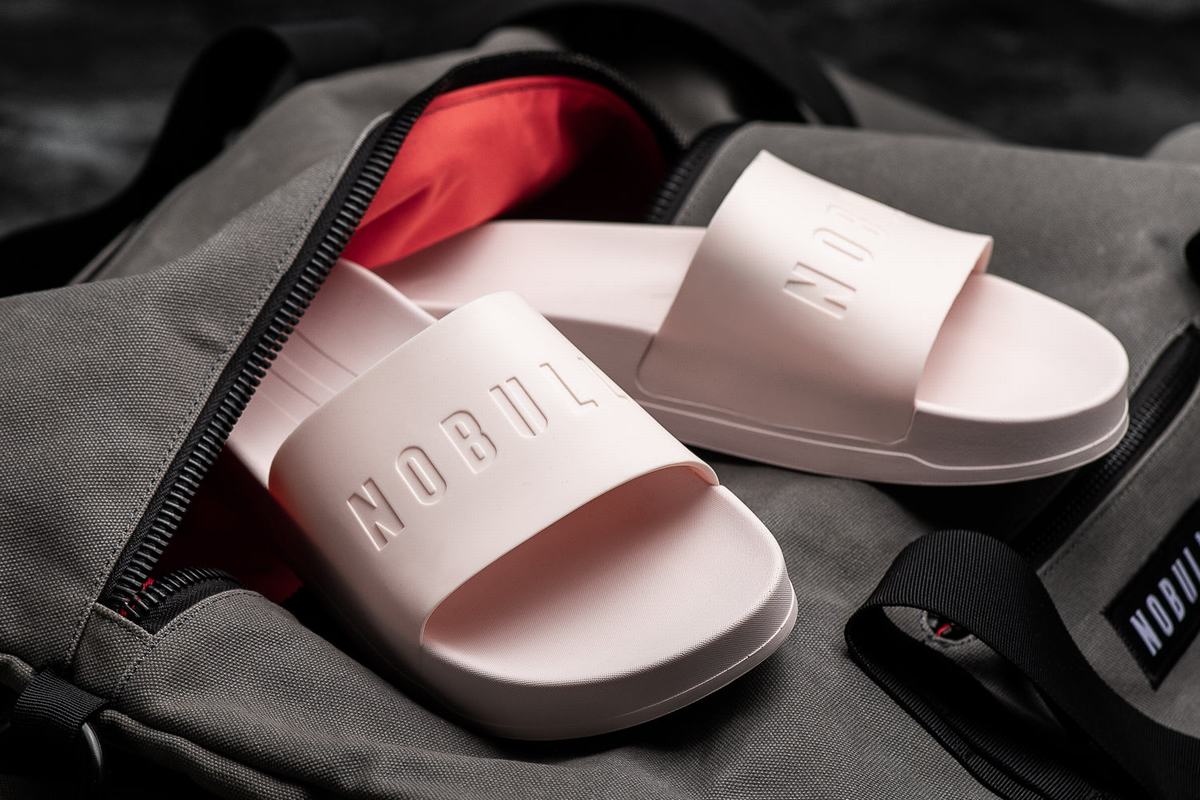 Pink Men's Nobull Slides | USA910475