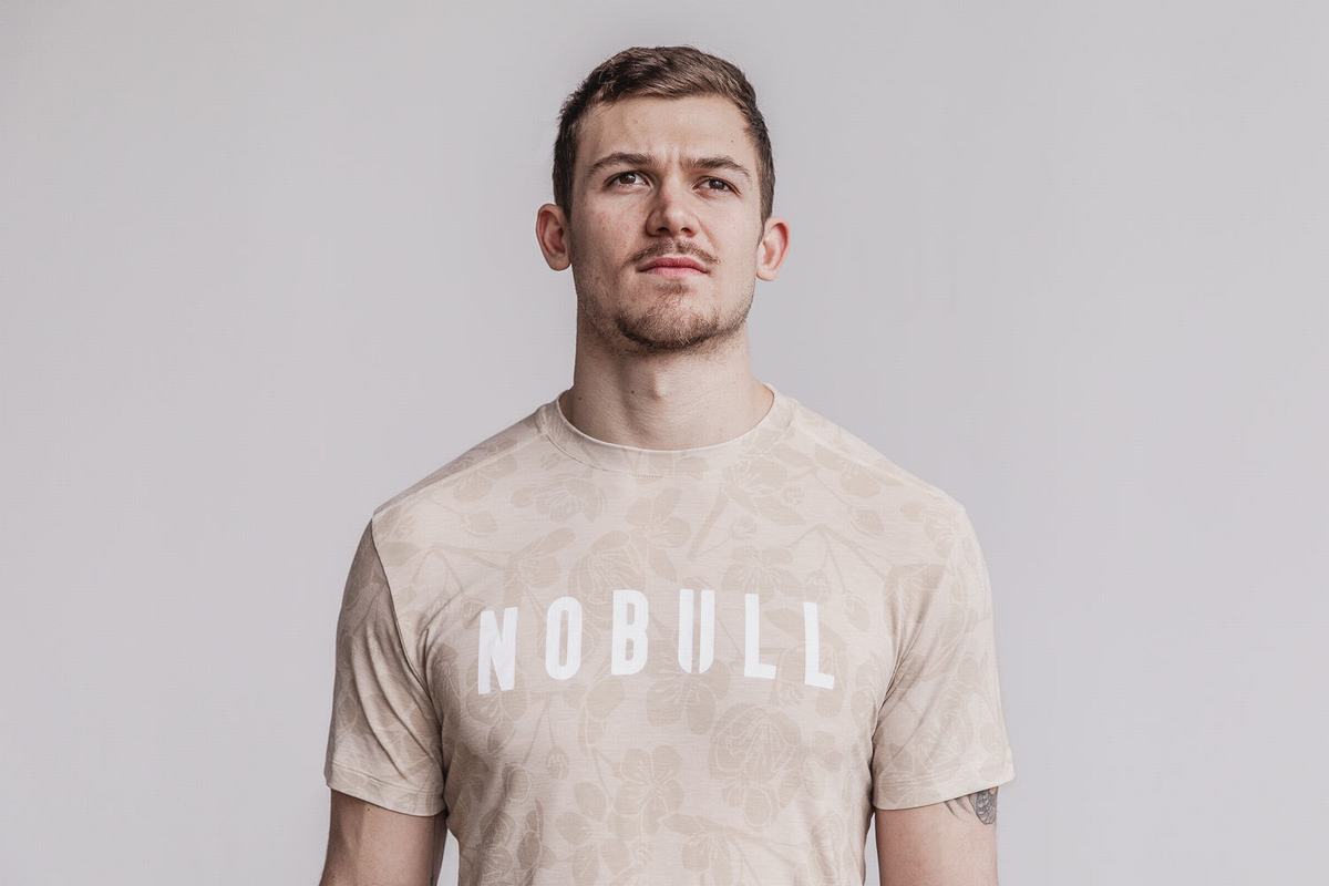 Pink Men's Nobull T Shirts | USA694021