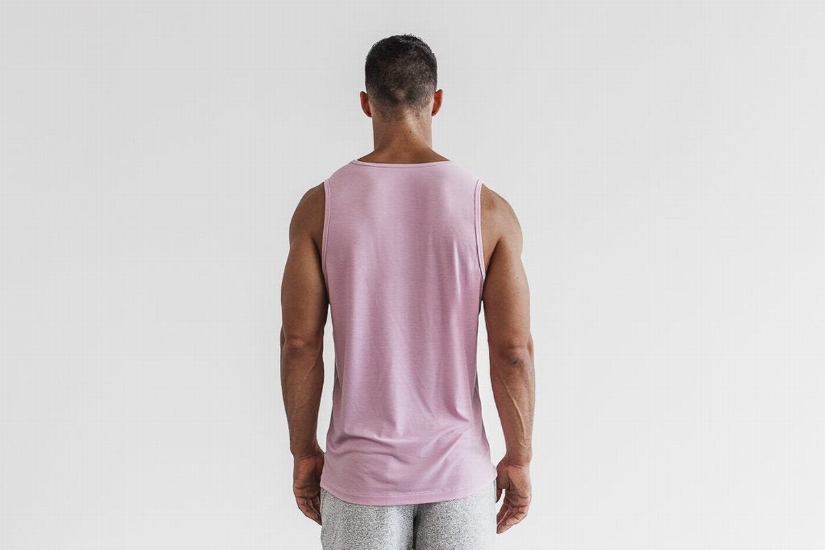 Pink Men's Nobull Tank Tops | USA621540