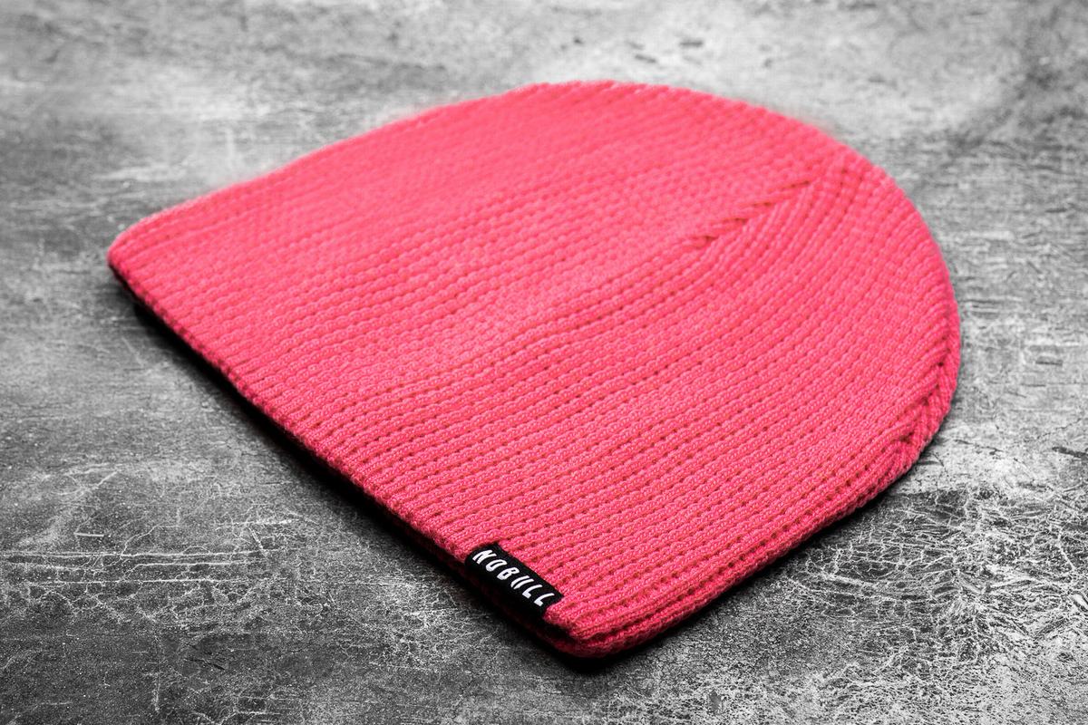 Pink Men\'s Nobull Waffle Neon Beanie | USA941687