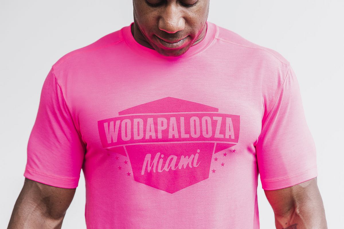 Pink Men's Nobull Wodapalooza T Shirts | USA407961