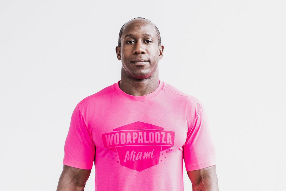 Pink Men\'s Nobull Wodapalooza T Shirts | USA407961