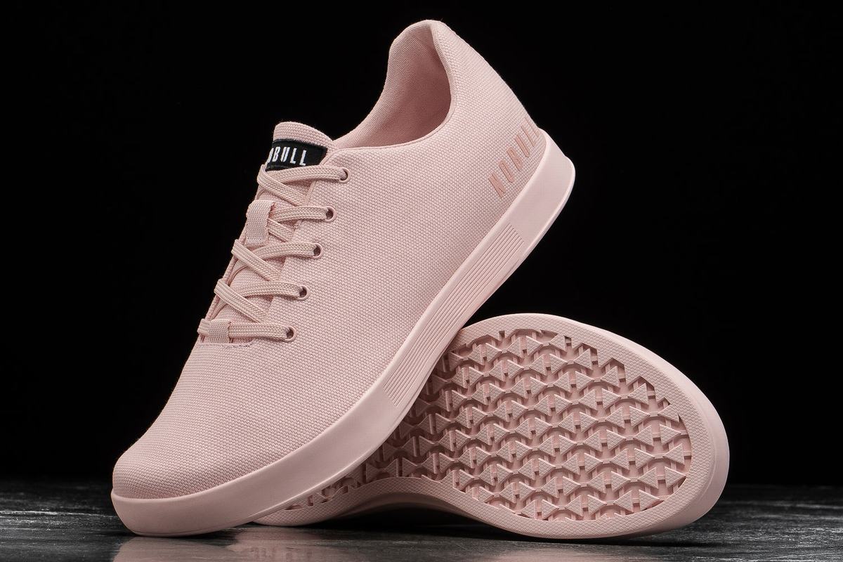 Pink Women's Nobull Canvas Trainers | USA907825