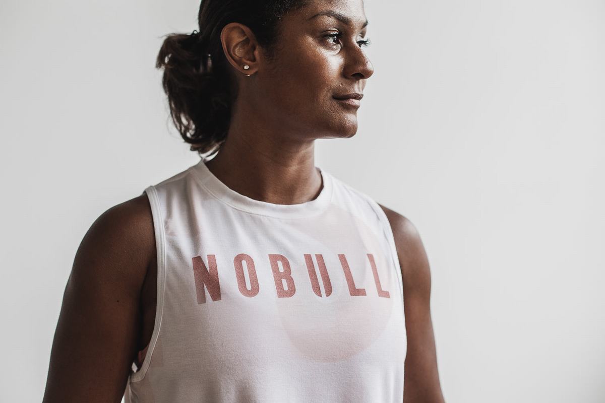 Pink Women's Nobull Muscle Tank Tops | USA978135