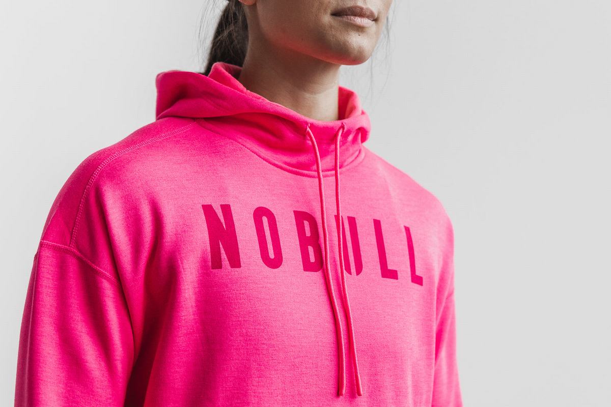 Pink Women's Nobull Neon Hoodie | USA437619