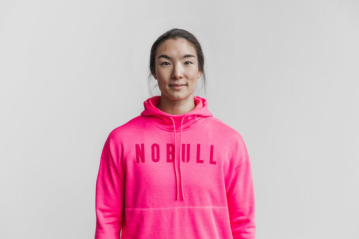 Pink Women\'s Nobull Neon Hoodie | USA437619