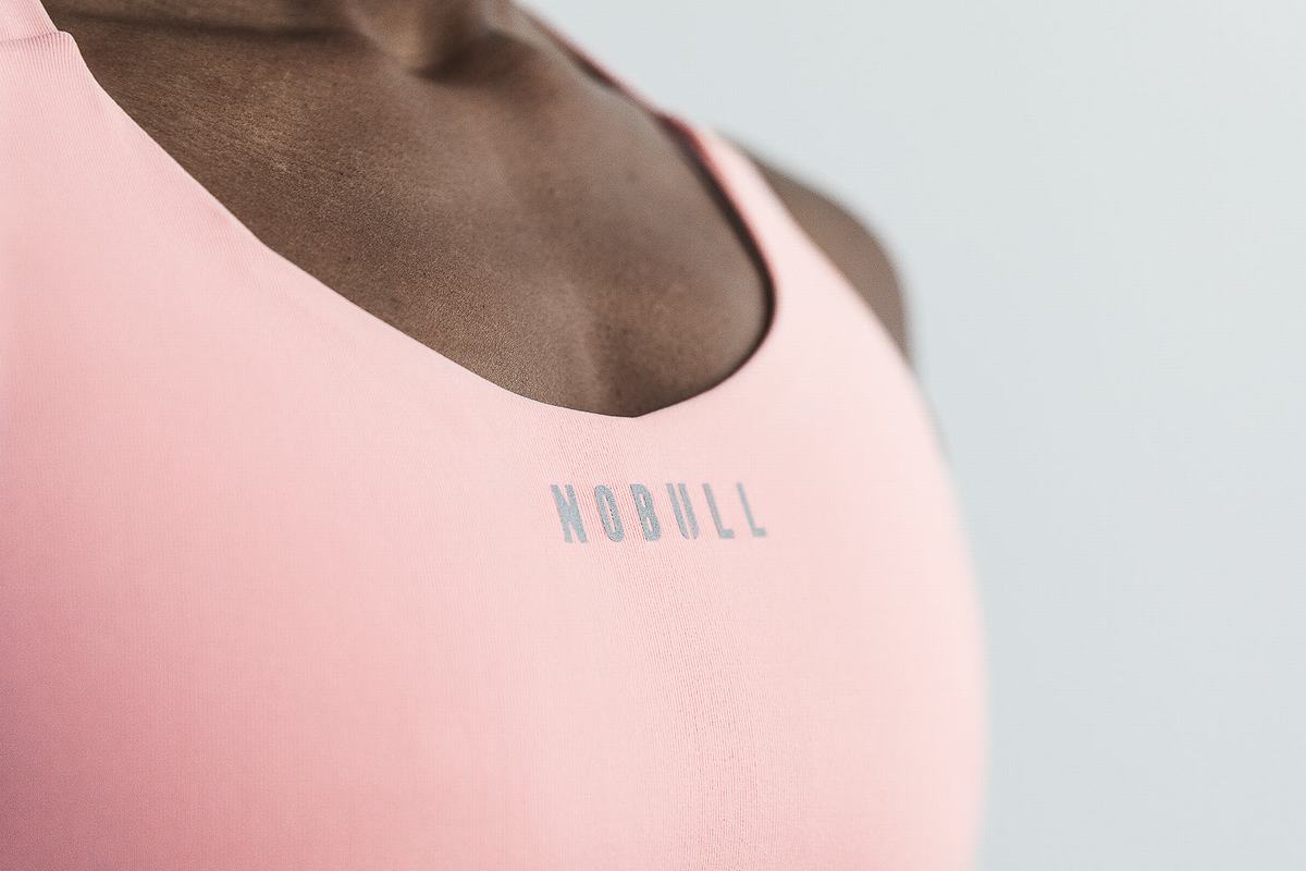 Pink Women's Nobull Pace Sports Bras | USA897432