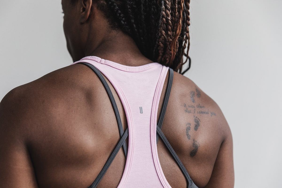 Pink Women's Nobull Racerback Tank Tops | USA705296