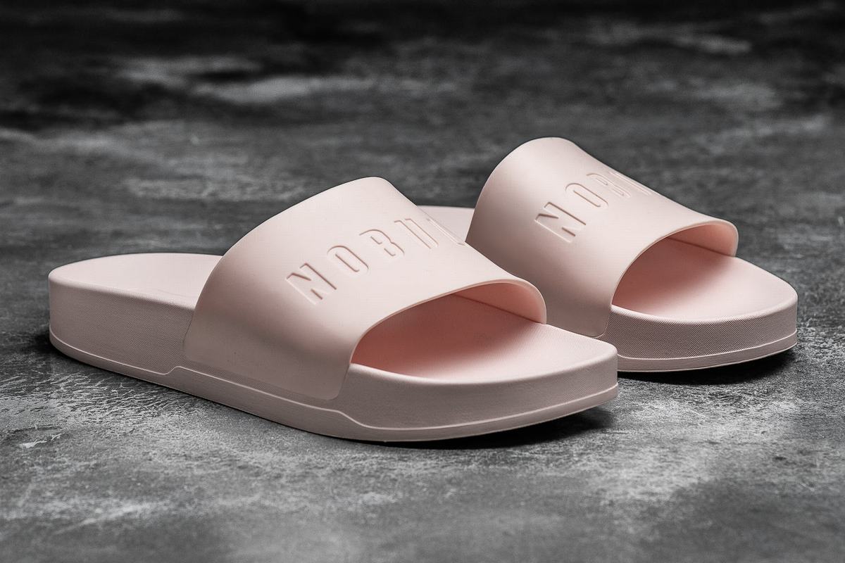 Pink Women's Nobull Slides | USA367294