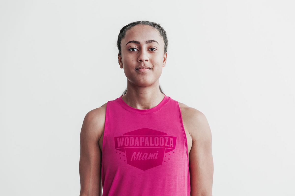 Pink Women's Nobull Wodapalooza High-Neck Tank Tops | USA026174