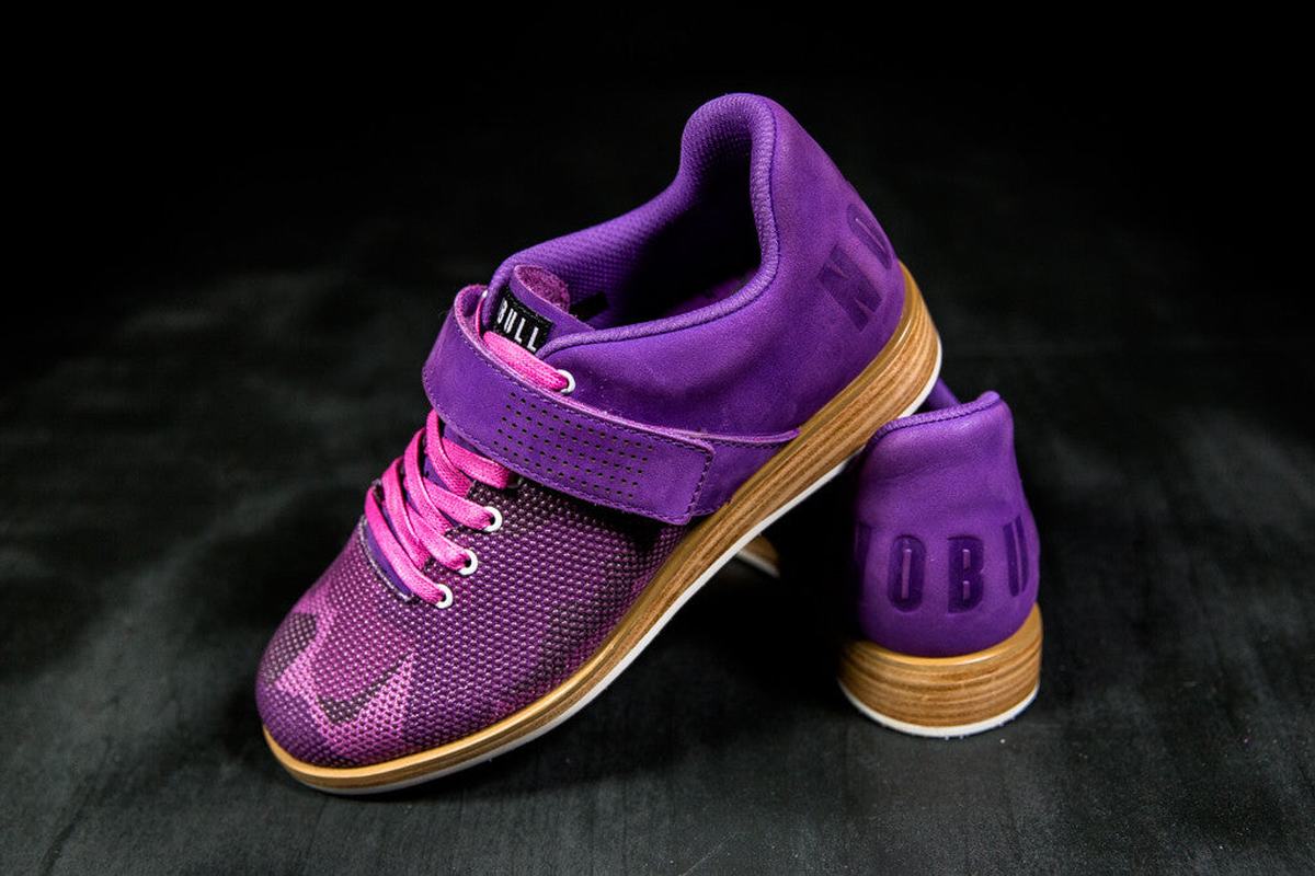 Purple Camo Women's Nobull Lifting Shoes | USA496708