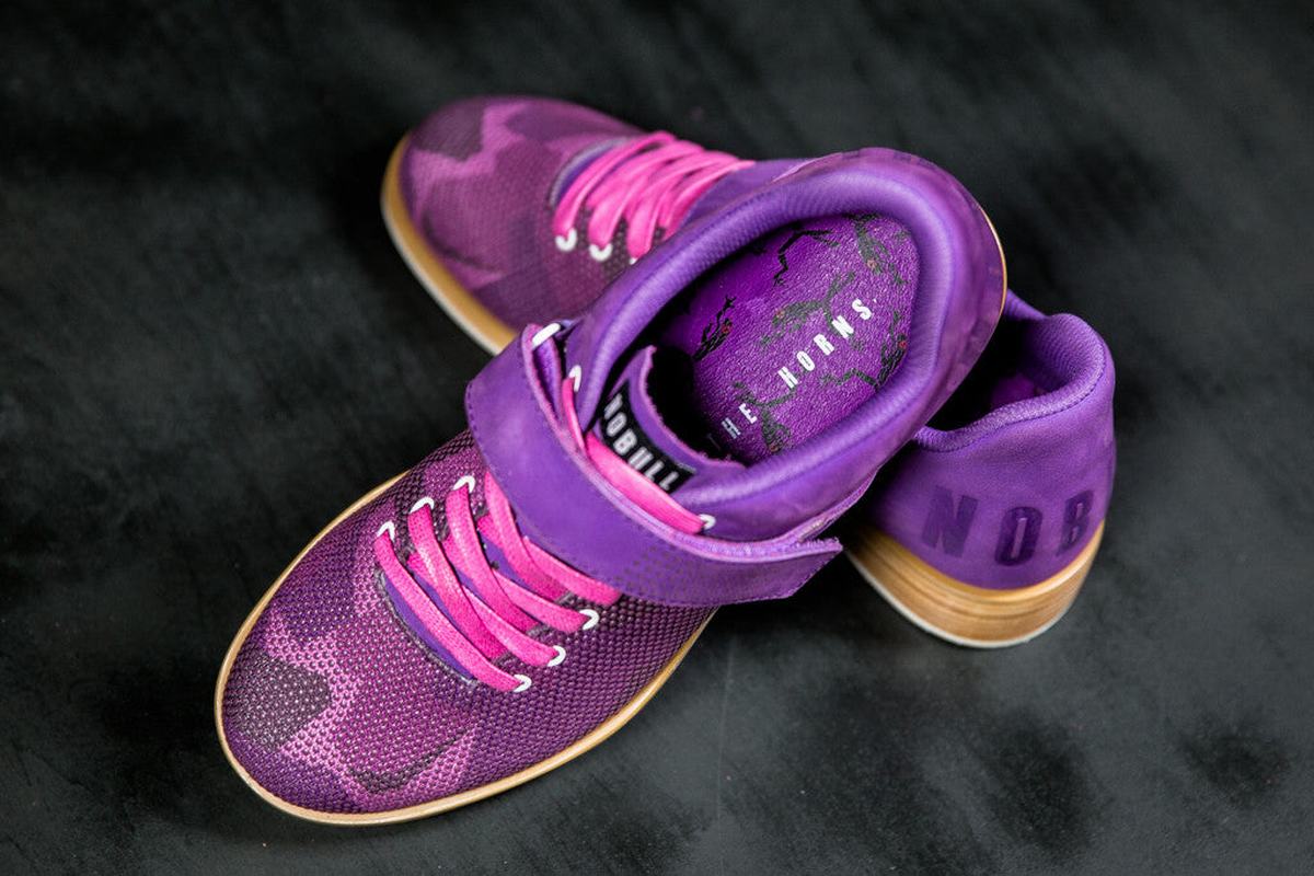 Purple Camo Women's Nobull Lifting Shoes | USA496708