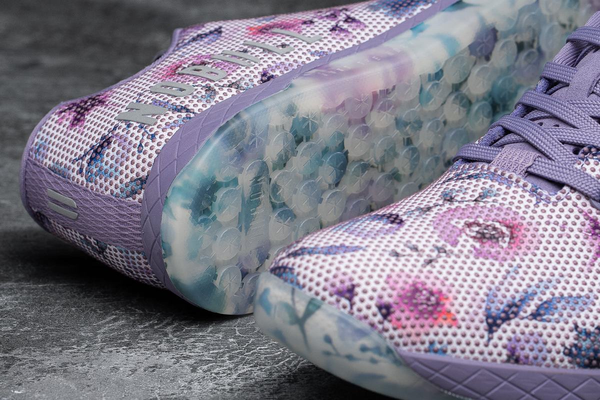 Purple Floral Women's Nobull Superfabric Trainers | USA180536