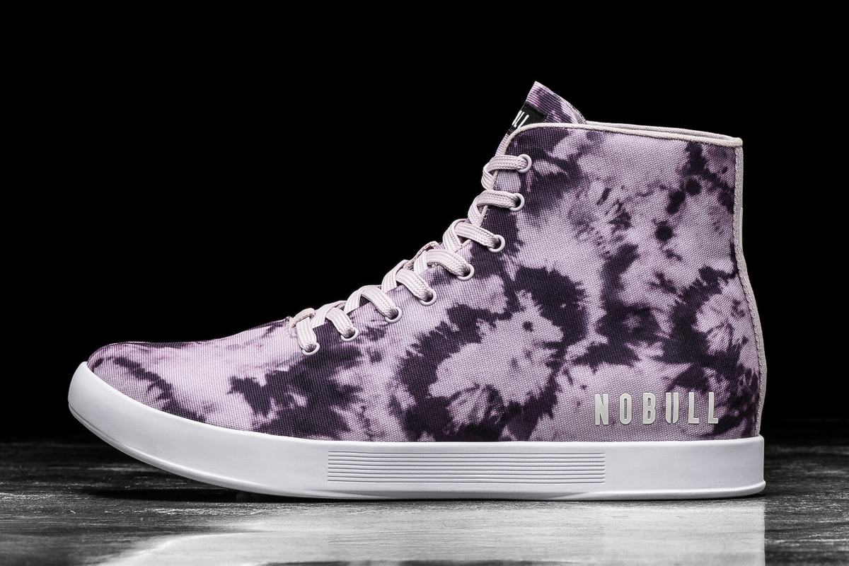 Purple Men\'s Nobull High-Top Tie-Dye Canvas Trainers | USA869143