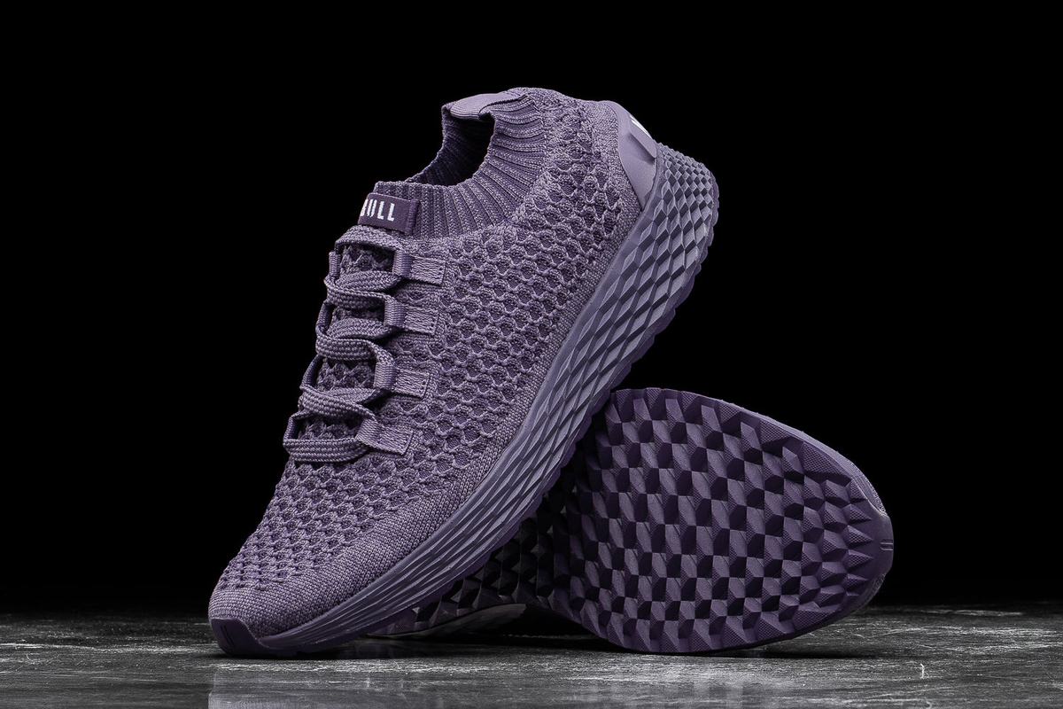 Purple Men's Nobull Knit Runner Running Shoes | USA026497