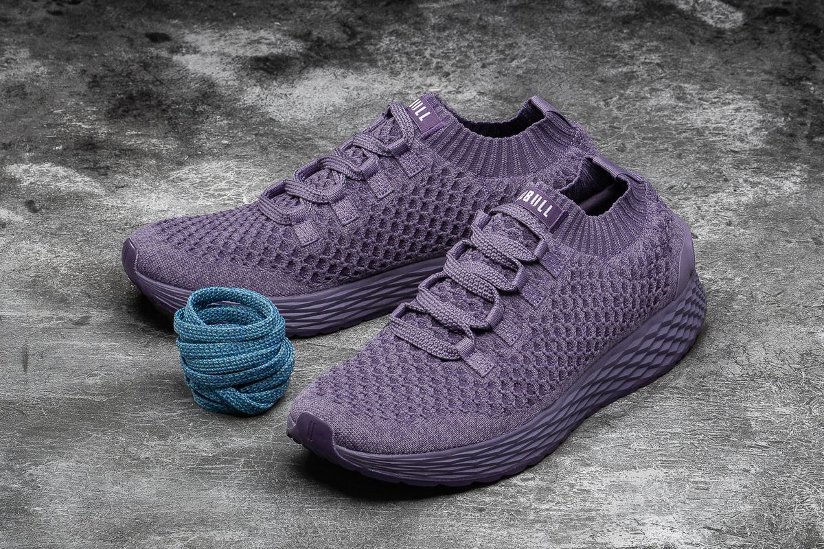 Purple Men's Nobull Knit Runner Running Shoes | USA026497