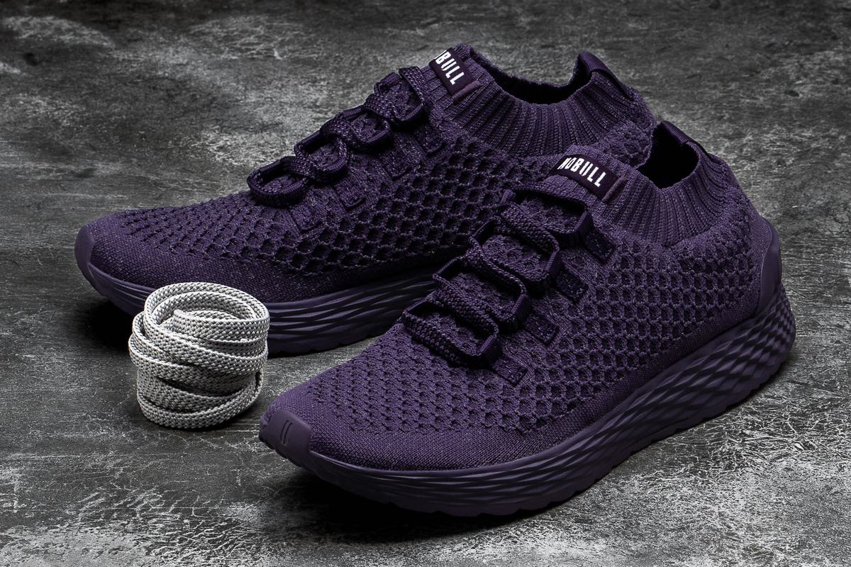 Purple Men's Nobull Knit Runner Running Shoes | USA842097