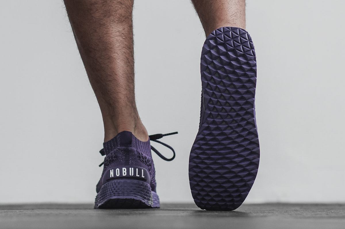 Purple Men's Nobull Knit Runner Running Shoes | USA842097