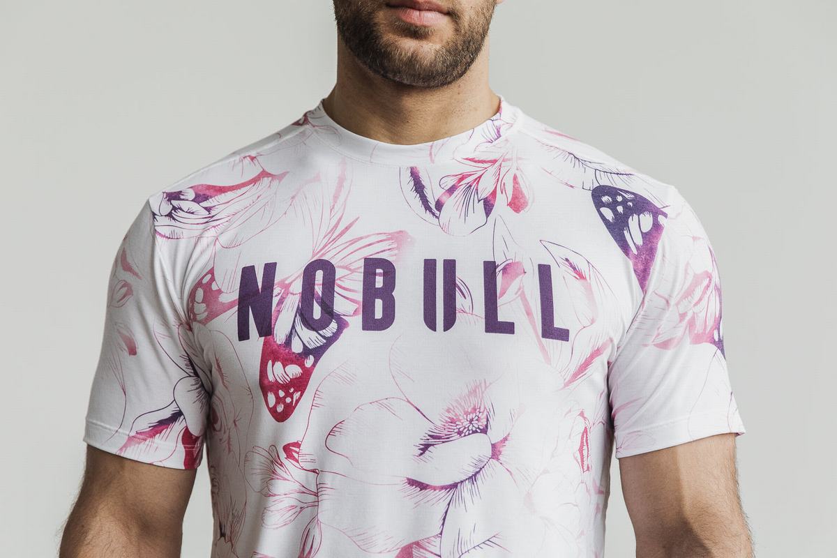 Purple Men's Nobull T Shirts | USA462915