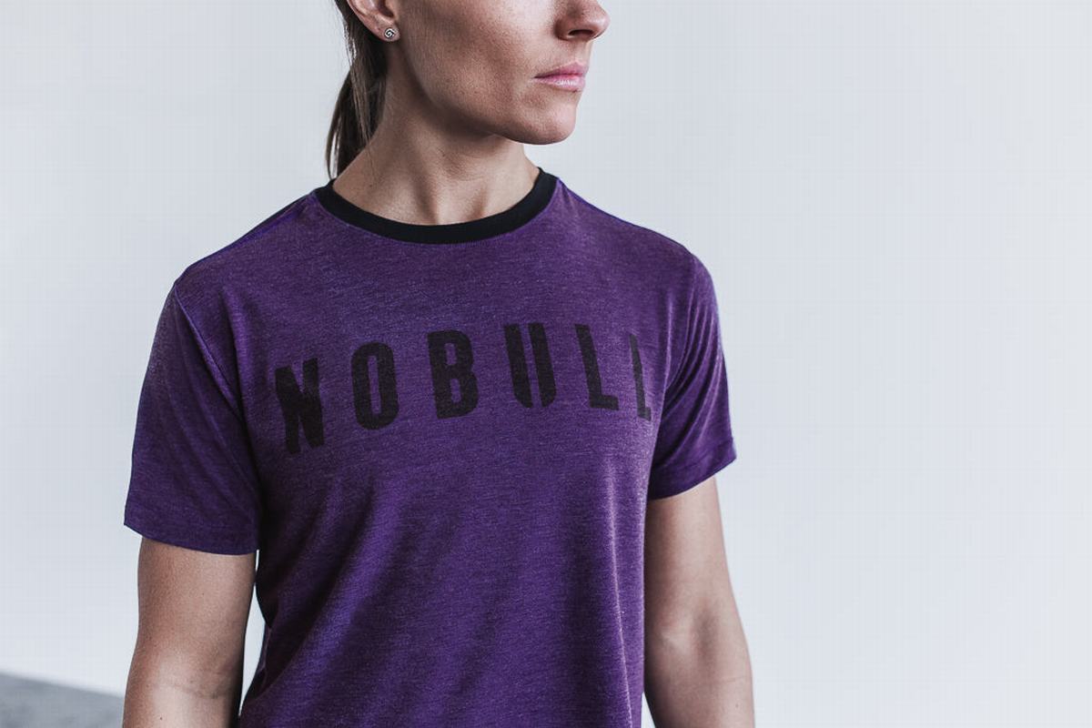 Purple Women\'s Nobull Boxy T Shirts | USA206497