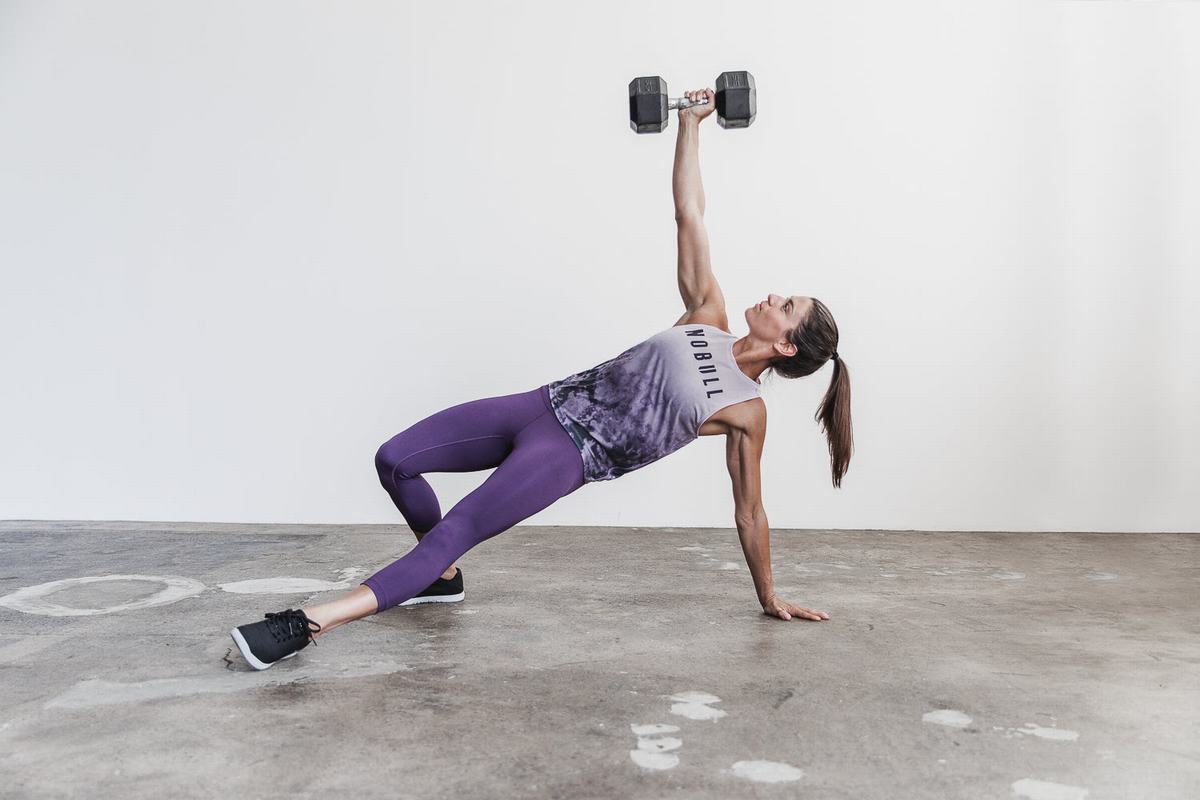 Purple Women's Nobull High-Neck Dip-Dye Tank Tops | USA807432