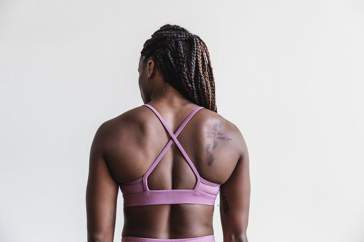 Purple Women's Nobull High-Neck Matte Sports Bras | USA741569