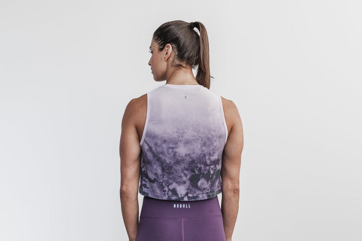 Purple Women's Nobull Muscle Dip-Dye Tank Tops | USA654309