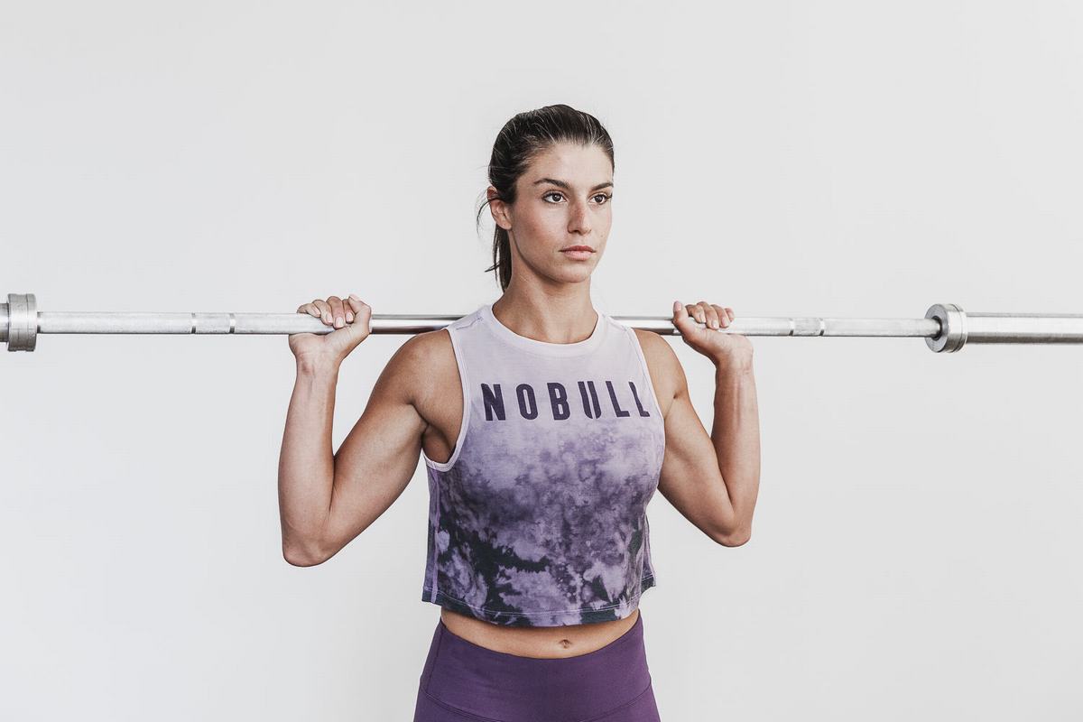 Purple Women's Nobull Muscle Dip-Dye Tank Tops | USA654309