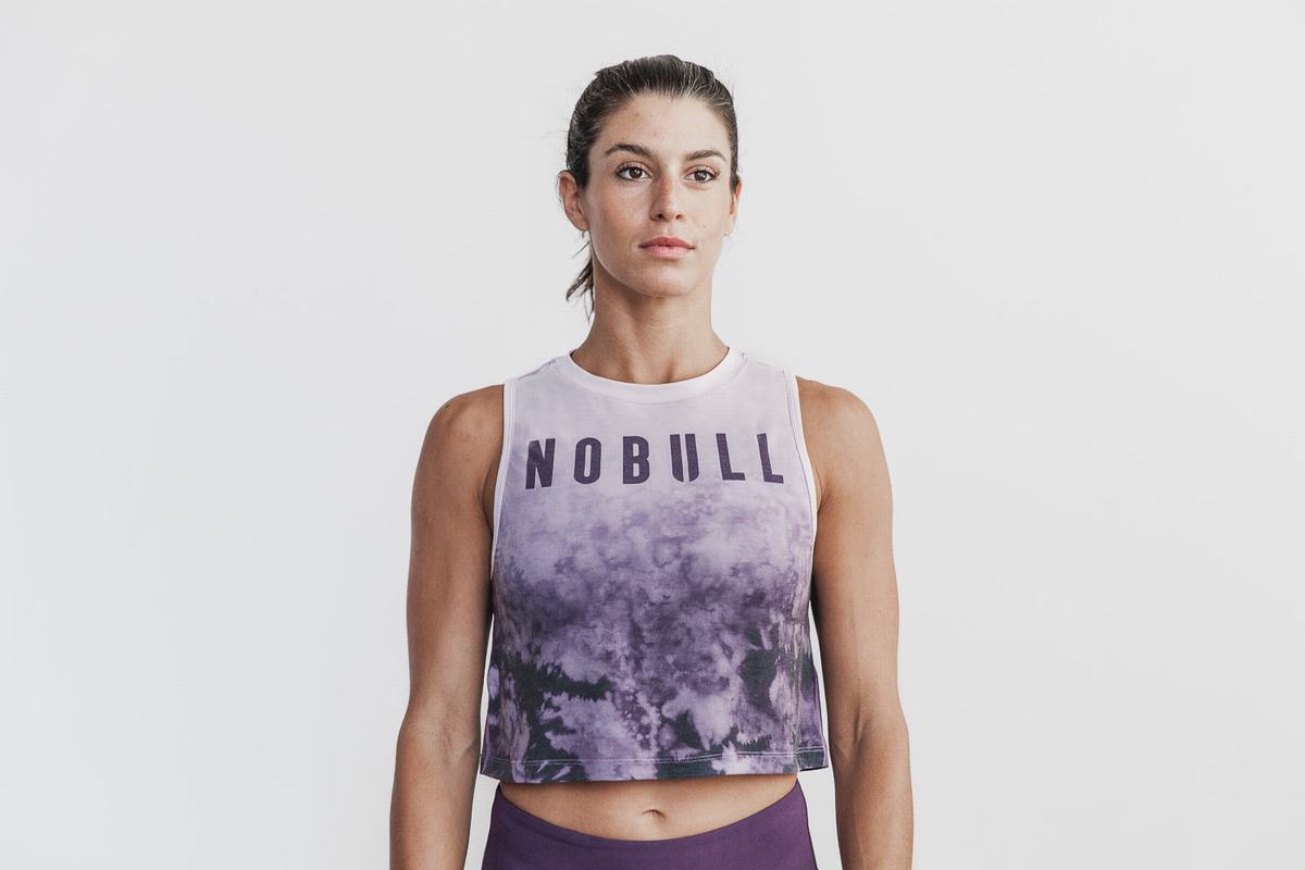 Purple Women\'s Nobull Muscle Dip-Dye Tank Tops | USA654309