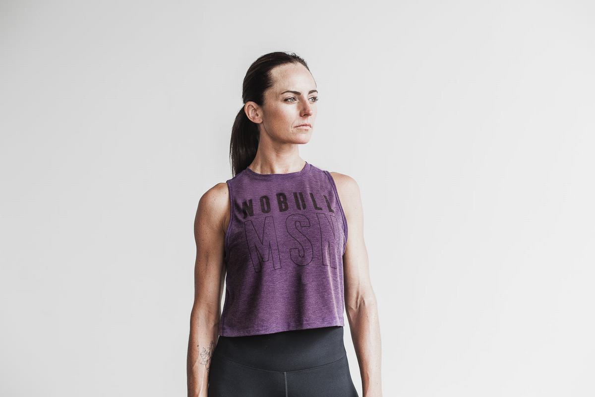 Purple Women\'s Nobull Muscle (Madison) Tank Tops | USA675901