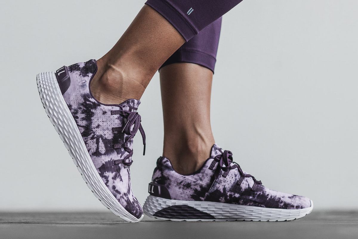 Purple Women's Nobull Tie-Dye Ripstop Runner Running Shoes | USA520713