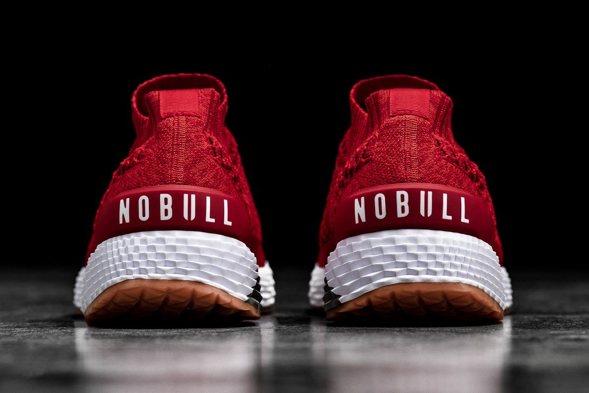 Red Men's Nobull Knit Runner Running Shoes | USA182596