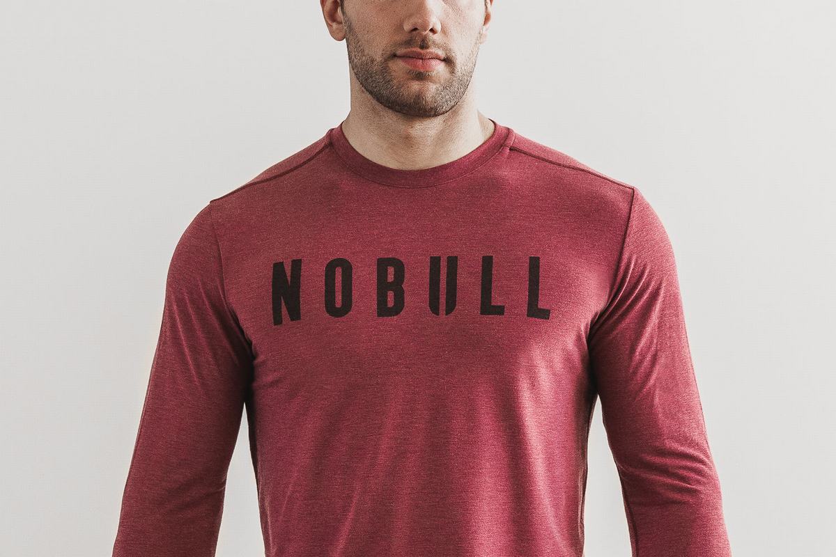 Red Men's Nobull Long Sleeves | USA976234