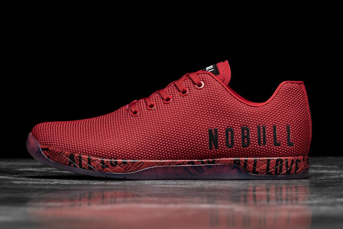 Red Men\'s Nobull Superfabric All Love Trainers | USA892436