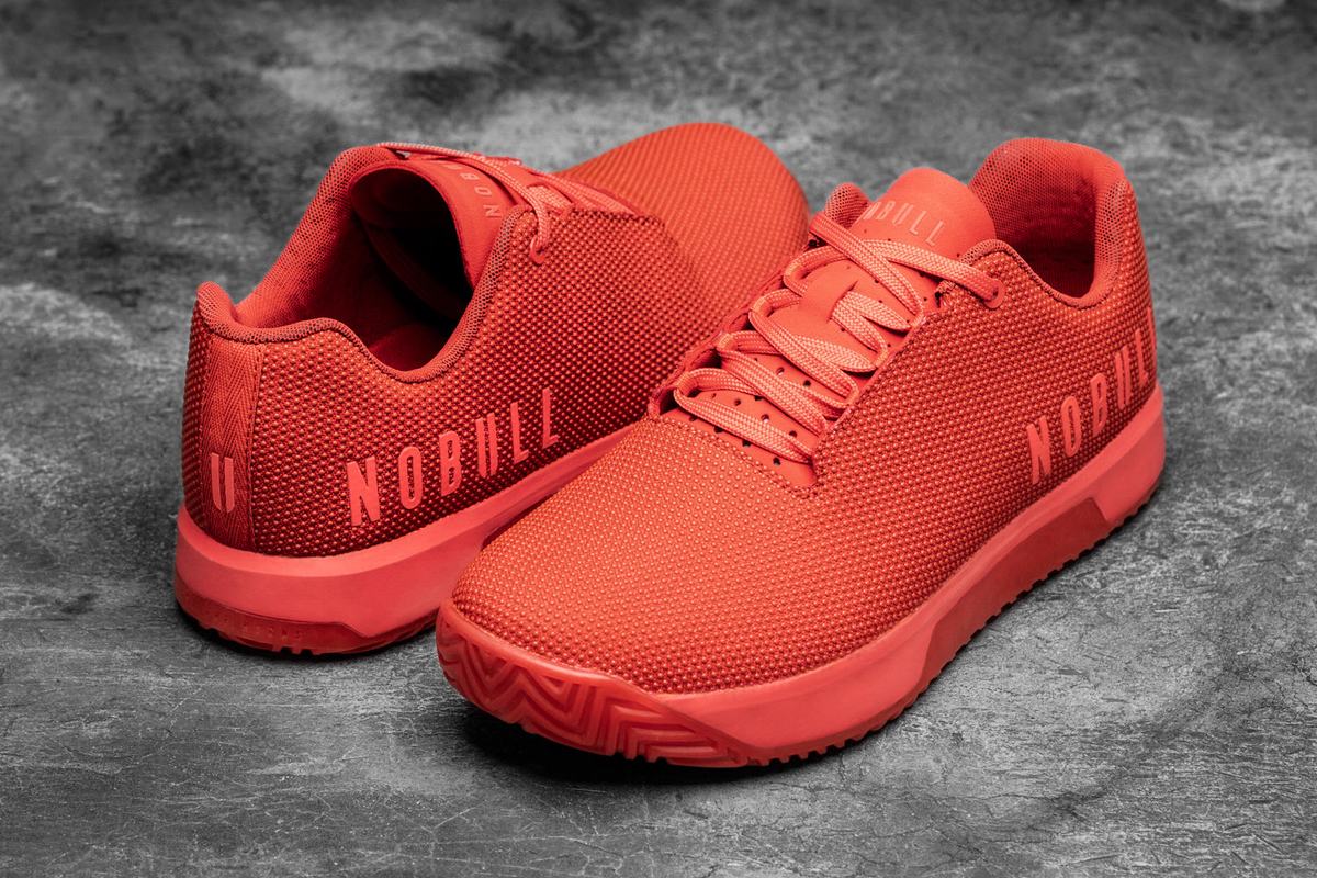 Red Men's Nobull Superfabric Trainers | USA341067