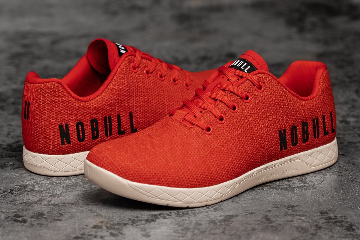 Red Men's Nobull Superfabric Trainers | USA617983