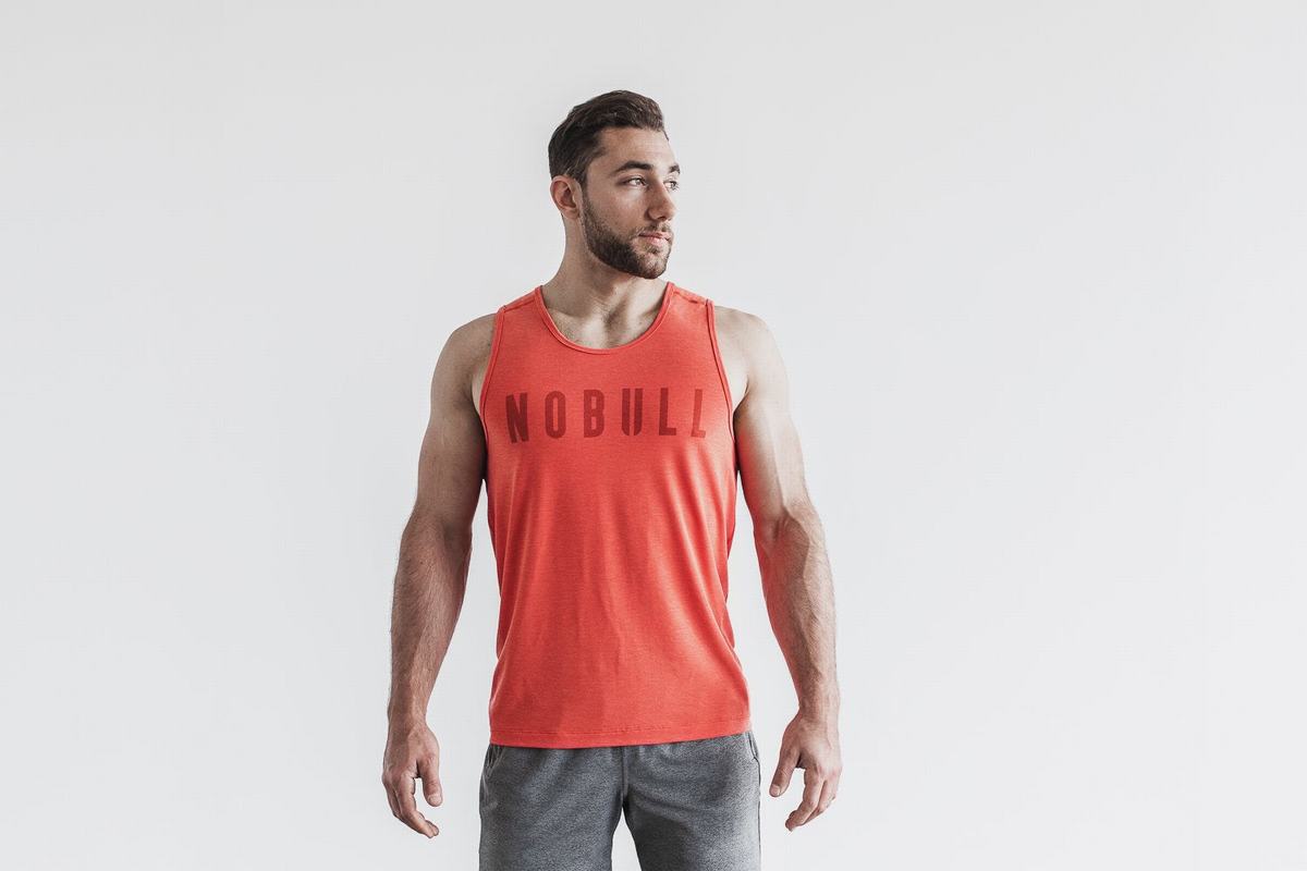 Red Men\'s Nobull Tank Tops | USA045136