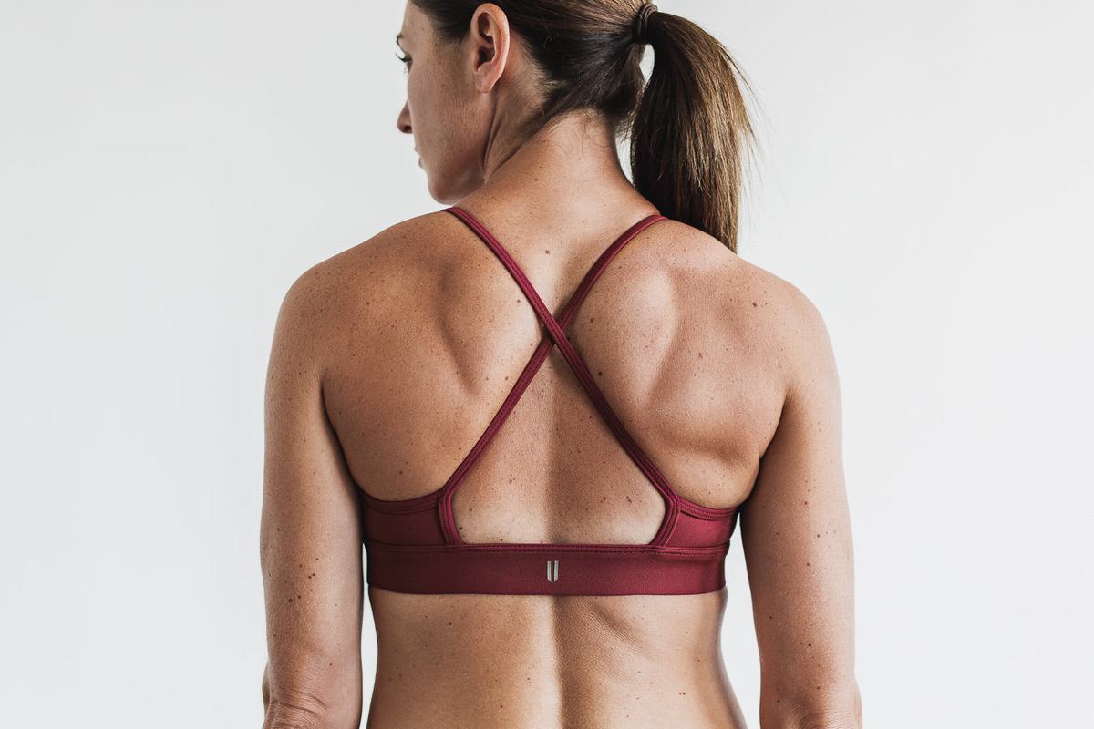 Red Women's Nobull High-Neck Sports Bras | USA759638